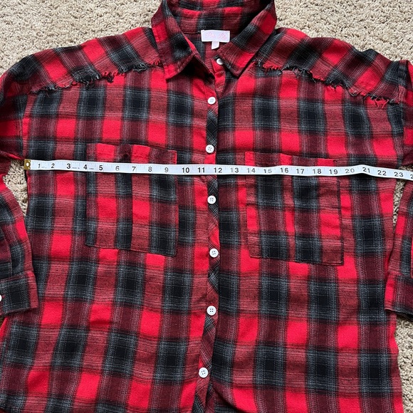 Pink Lily Flannel Shirt - Picture 4 of 7